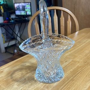 Vintage Princess House 11" Crystal Brides Basket
